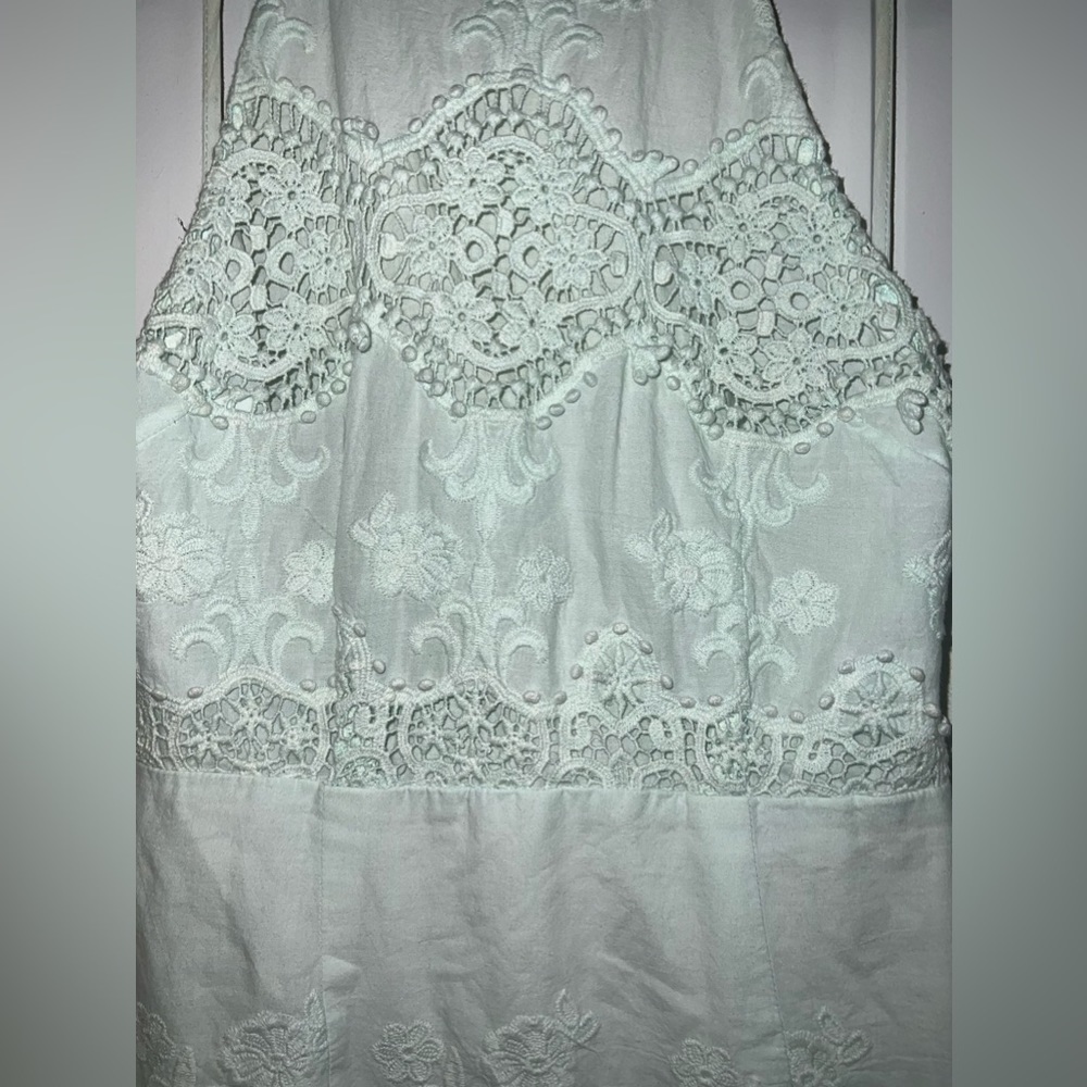 Mint Open Back Lace Dress - Picture 4 of 11